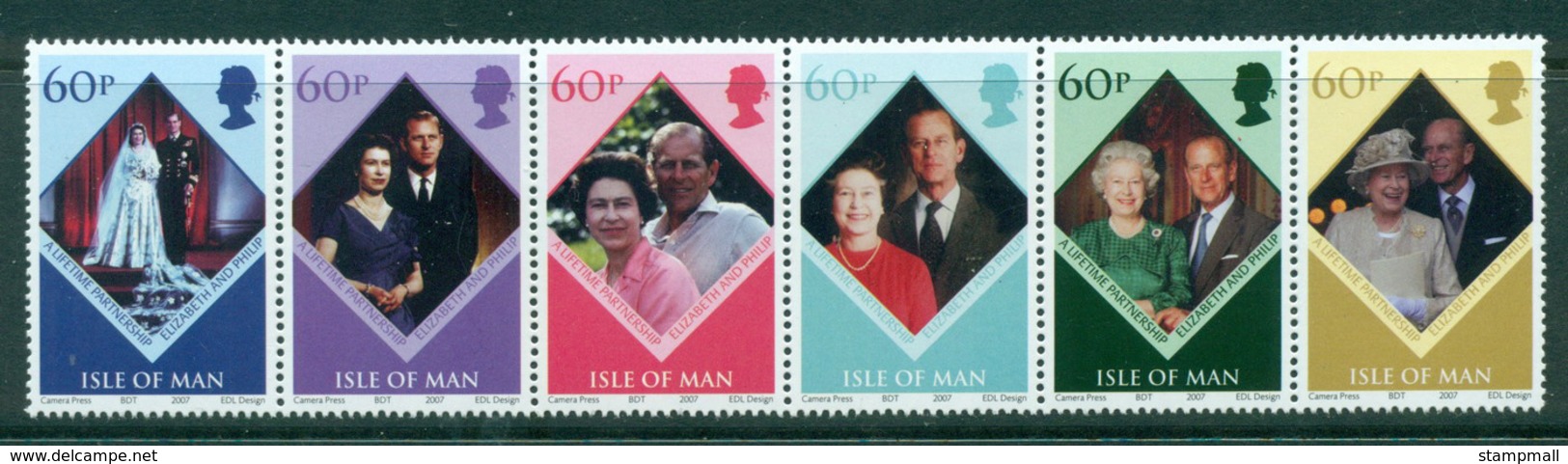 Isle Of Man 2007 Elizabeth & Phillip Str MUH Lot29596 - Man (Insel)