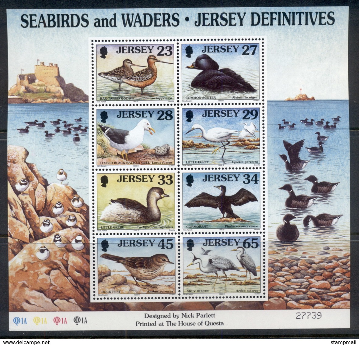 Jersey 1999 Seabirds & Waders MS MUH - Jersey