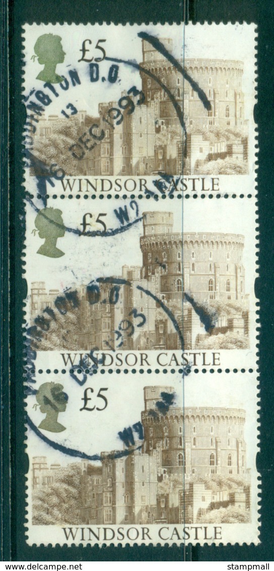 GB 1992 £5 Castle Syncopated Strip 3 FU Lot33006 - Non Classificati