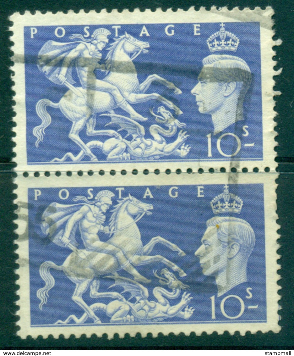 GB 1951 High Values 10/- Pair FU Lot32718 - Ohne Zuordnung