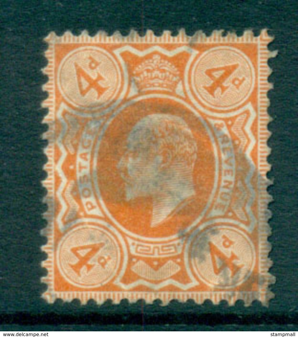 GB 1910 KEVII 4d Pale Orange FU Lot66731 - Ohne Zuordnung