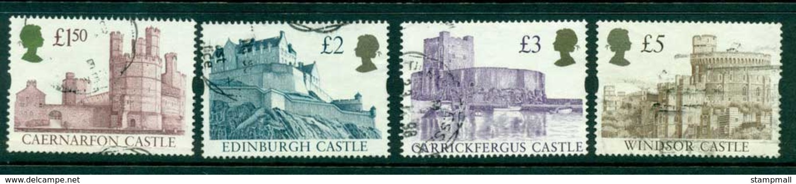 GB 1997 £1.50,2,2 & £5 Redrawn Syncopated Castles FU Lot26467 - Ohne Zuordnung