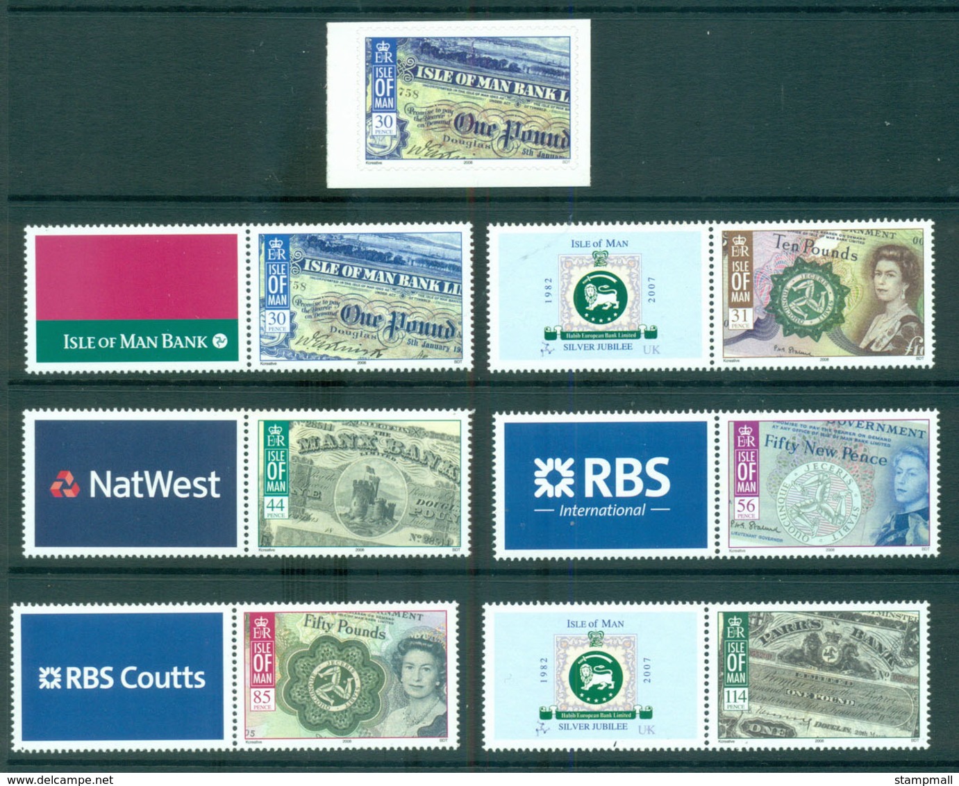 Isle Of Man 2008 Manx Bank Notes + P&S MUH Lot66431 - Man (Ile De)