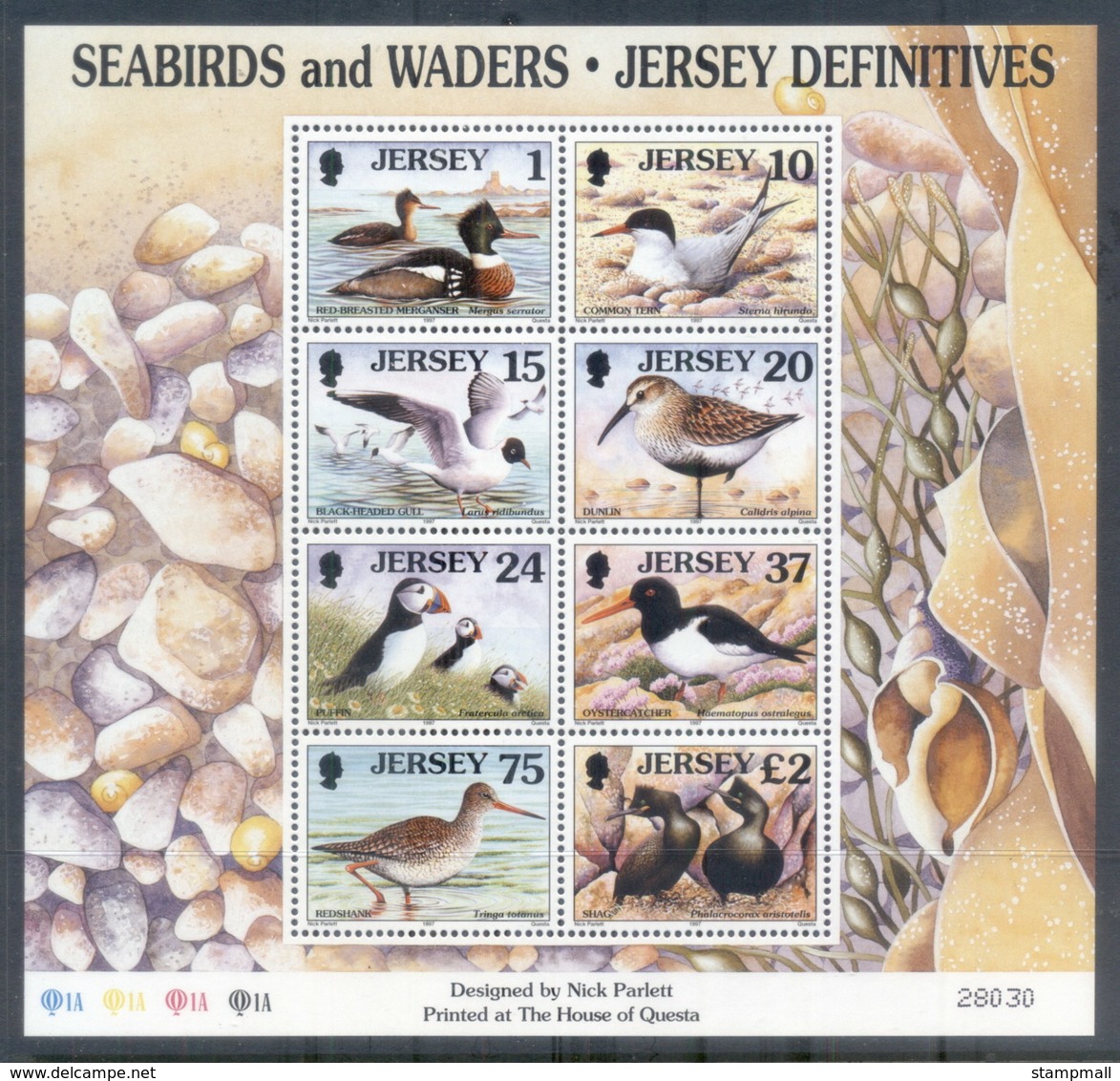 Jersey 1997 Seabirds & Waders MS MUH - Jersey