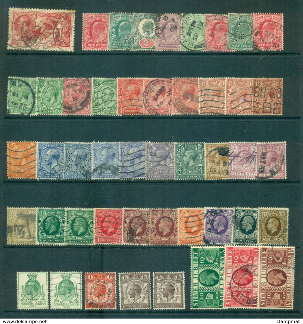 GB 1902 On KEVII & KGV Assorted Oddments FU Lot53610 - Zonder Classificatie