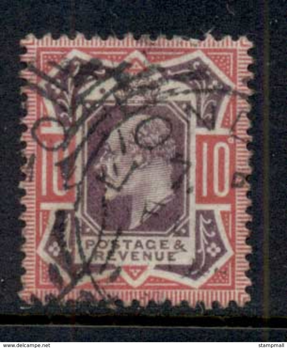 GB 1902-11 KEVII Portrait 10d Carmine & Dull Purple FU - Zonder Classificatie