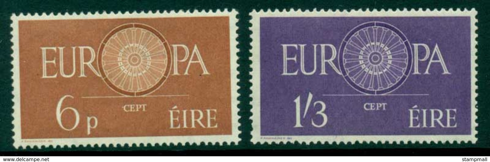 Ireland 1960 6d MLH, 1/3d Europa MUH Lot15289 - Usados