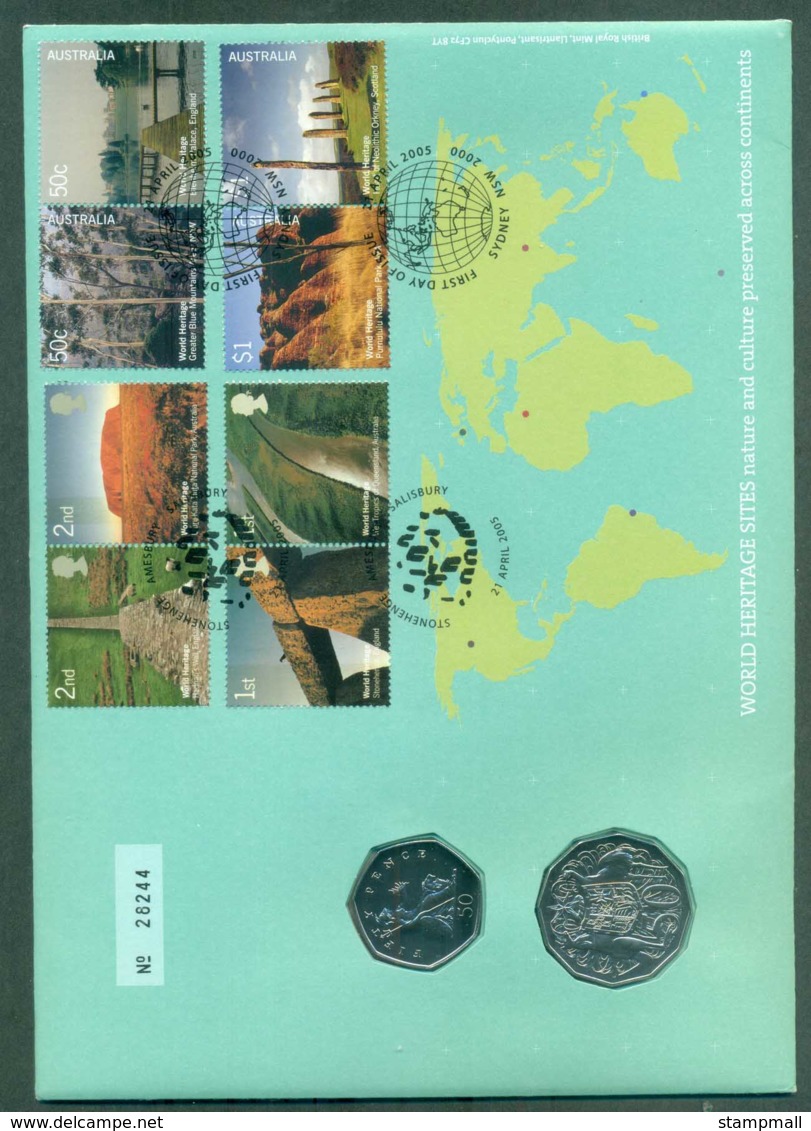 GB 2005 World Heritage Joint Aust/GB PNC Lot81248xl - Zonder Classificatie