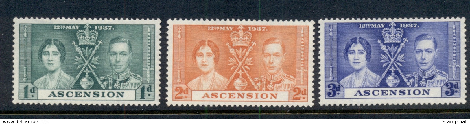 Ascension Is 1937 Coronation MNG - Ascension