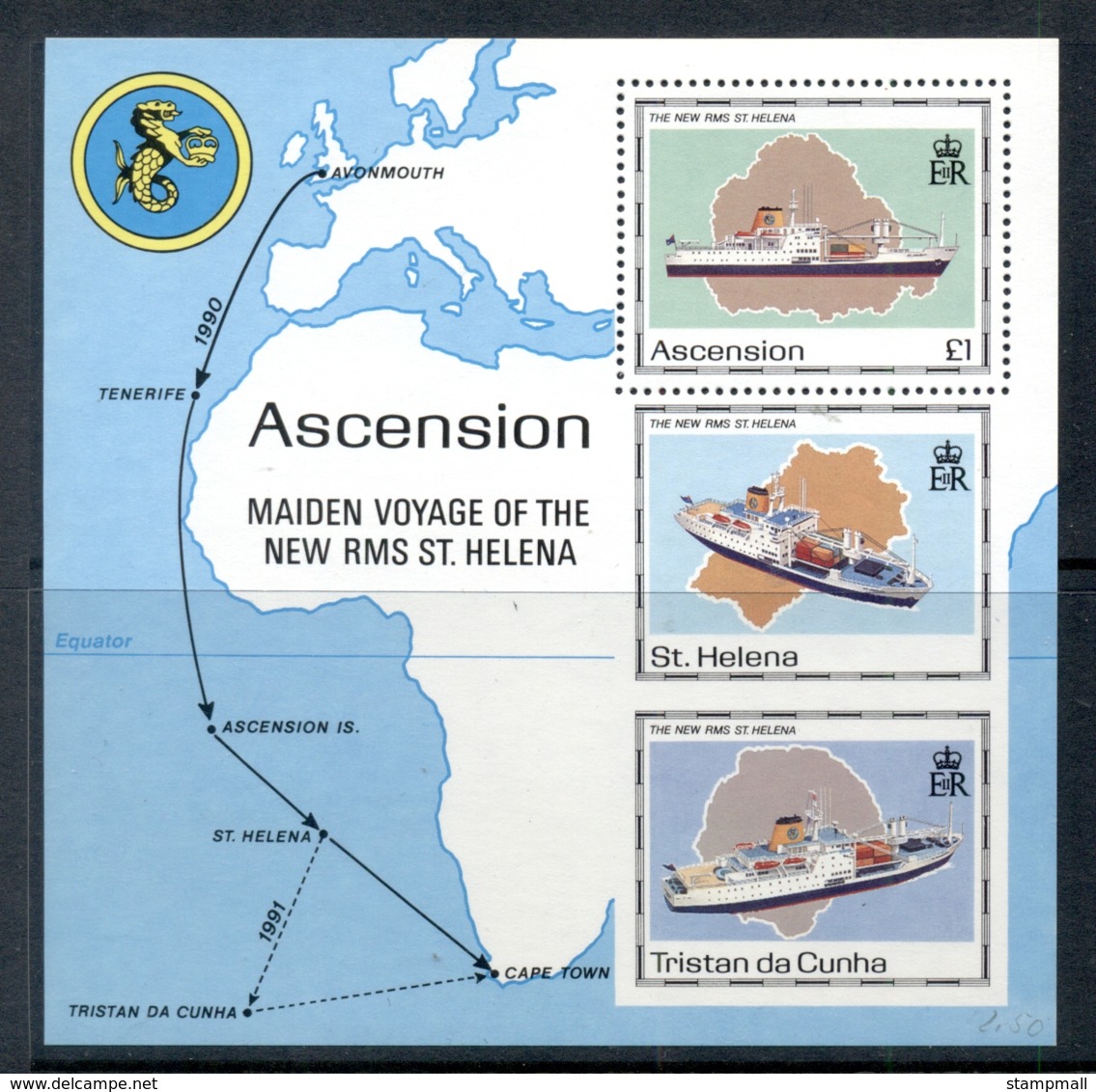 Ascension Is 1990 Maiden Voyage Of RMS St Helena MS - Ascension