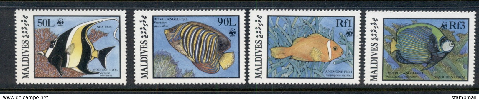 Maldive Is 1986 WWF Fish Of Maldives MUH - Maldives (1965-...)