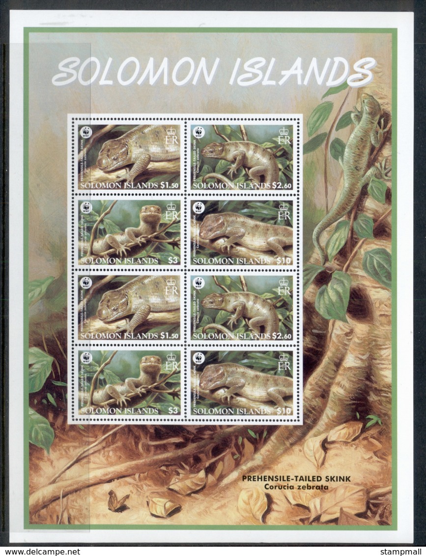 Solomon Is 2005 WWF Prehensile Tailed Skink MS MUH - Salomon (Iles 1978-...)