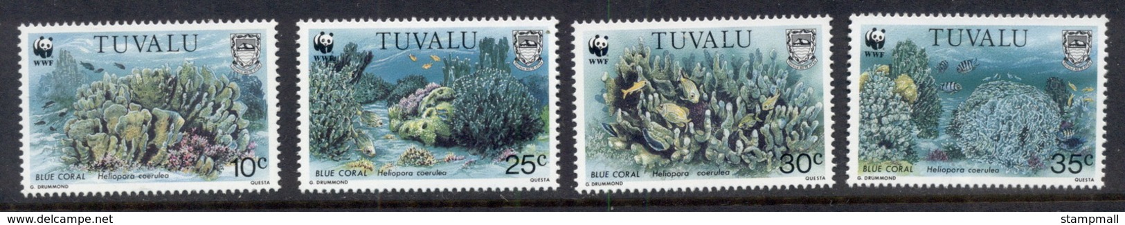 Tuvalu 1992 WWF Blue Coral MUH - Tuvalu
