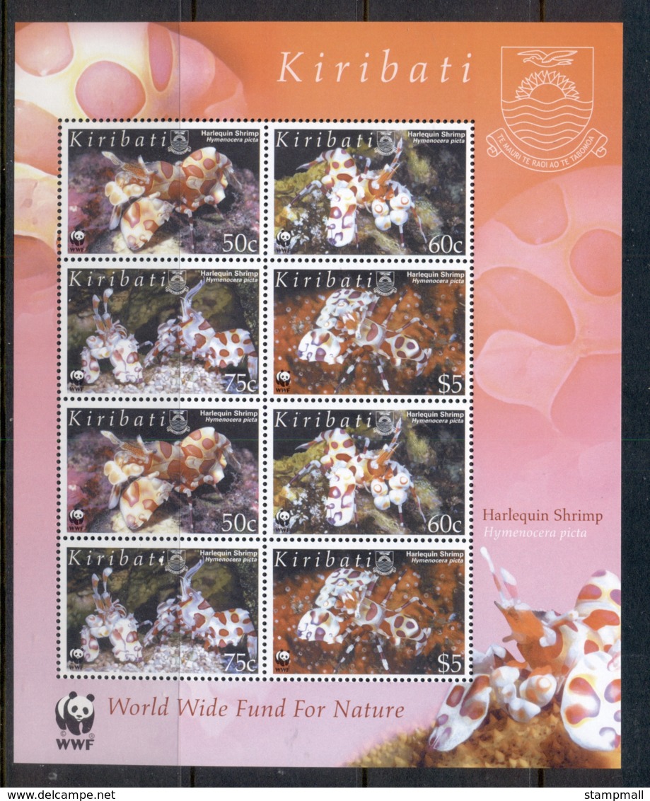 Kiribati 2005 WWF Harlequin Shrimp MS MUH - Kiribati (1979-...)