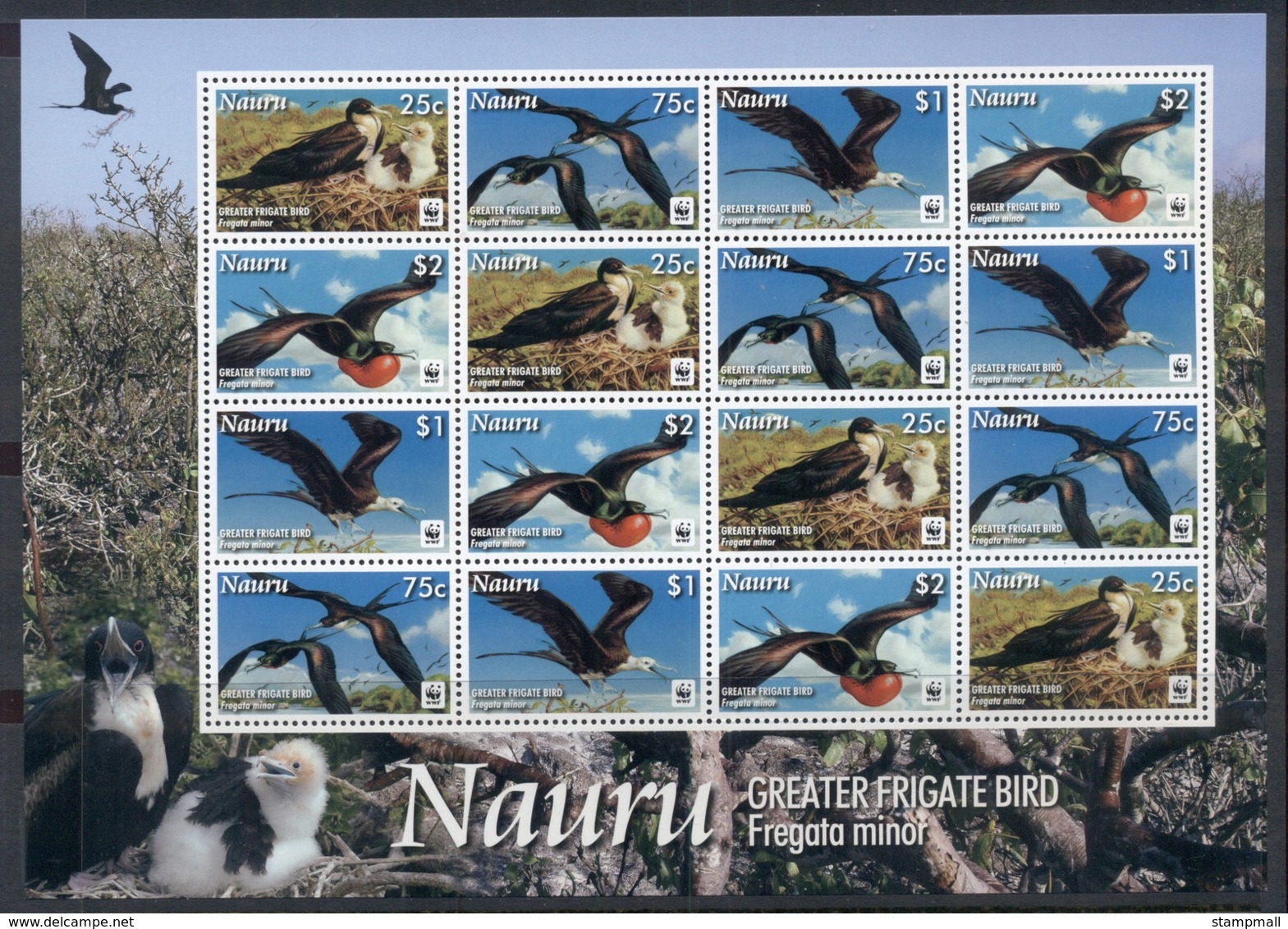 Nauru 2008 WWF Greater Frigate Bird MS Muh - Nauru