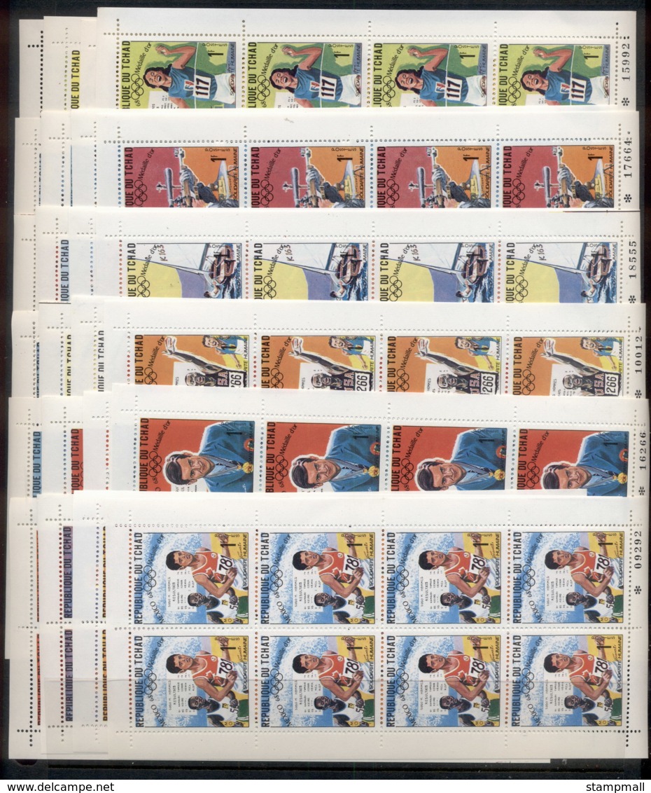 Chad 1968 Summer Olympics Mexico City 24x Sheetlets MUH - Tchad (1960-...)