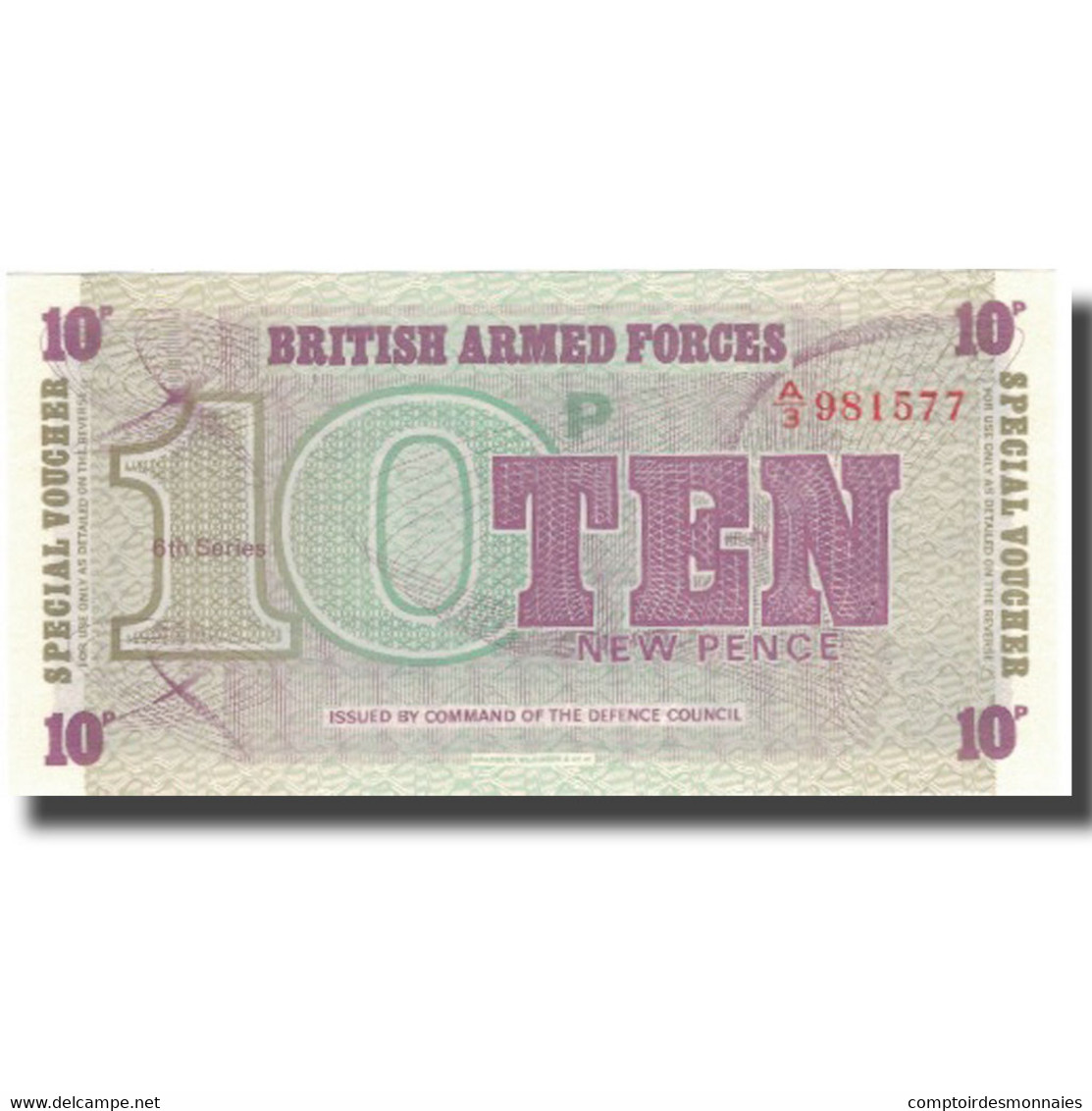 Billet, Grande-Bretagne, 10 New Pence, 1972, 1972, KM:M45a, NEUF - Forze Armate Britanniche & Docuementi Speciali