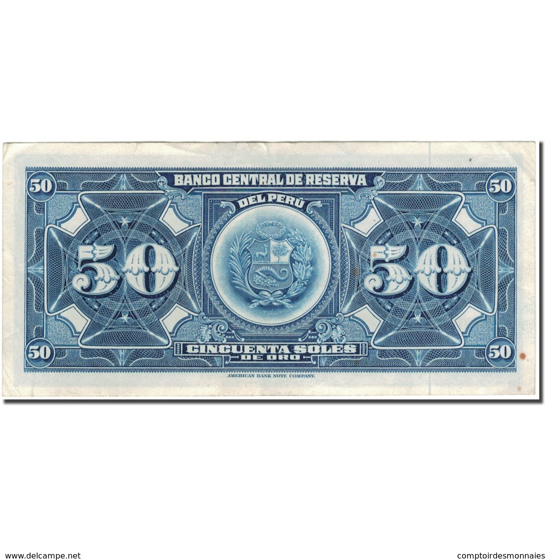 Billet, Pérou, 50 Soles De Oro, 1965-08-20, KM:89a, TTB - Pérou