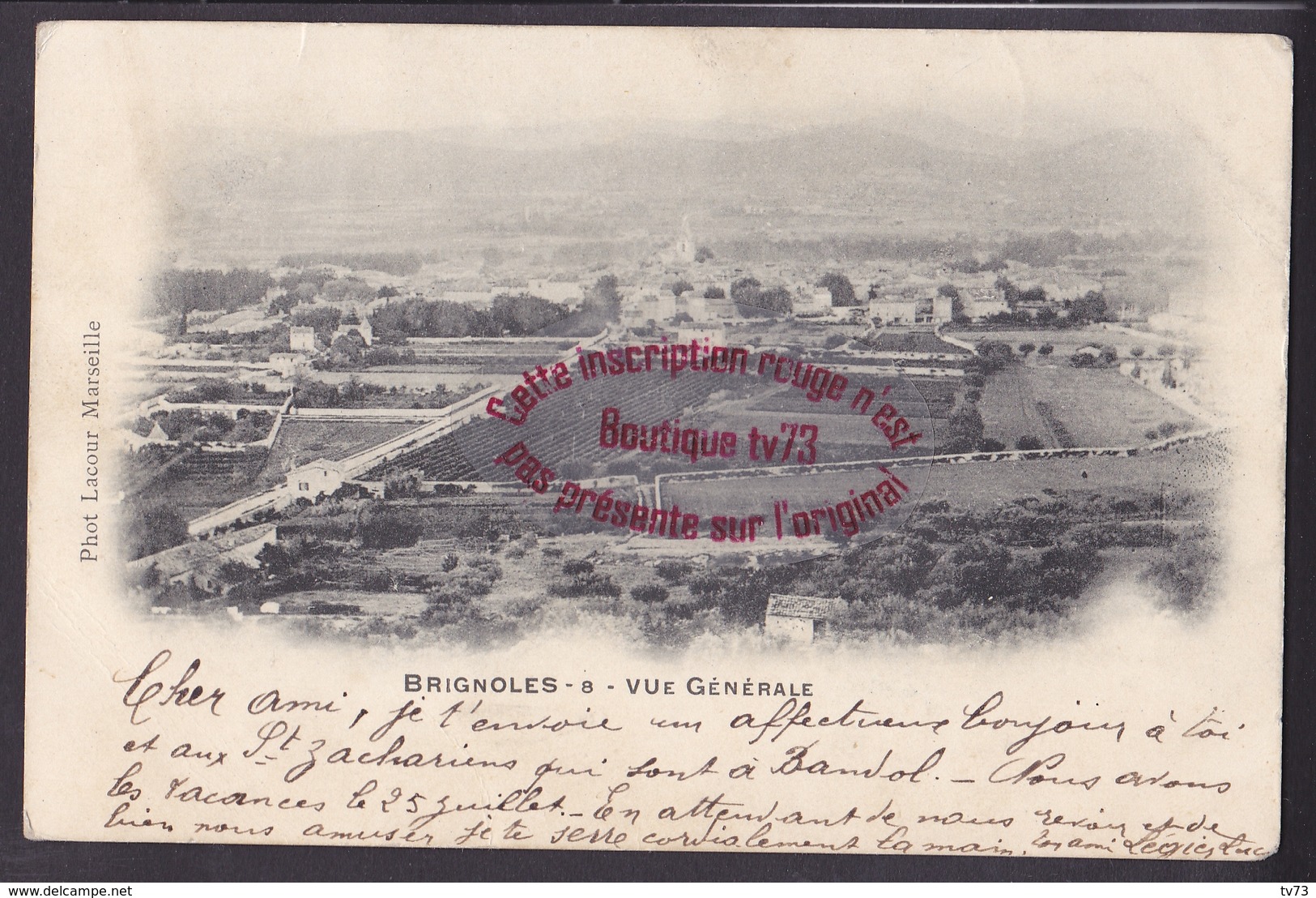 Q0410 - BRIGNOLES Vue Générale - Var - Postée En 1901 - Autres & Non Classés