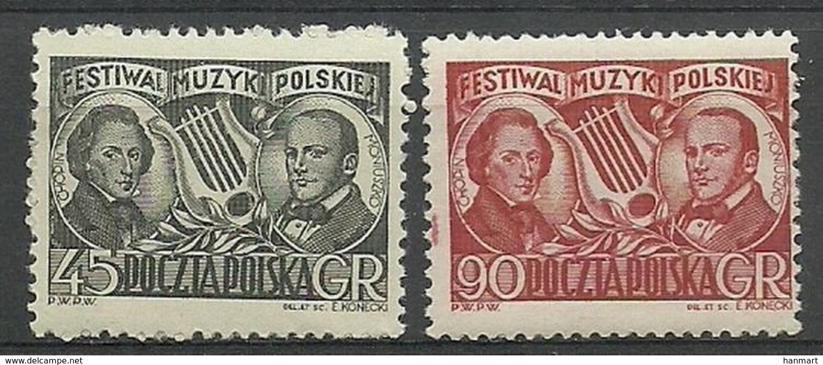 Poland 1951 Mi 709-710 Fi 571-572 MNH ( ZE4 PLD709-710 ) - Autres & Non Classés