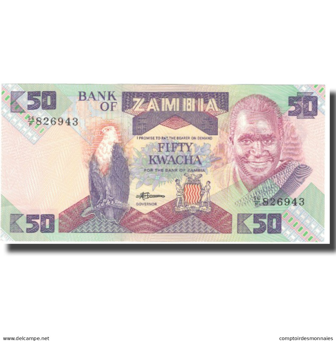 Billet, Zambie, 50 Kwacha, Undated (1980-88), KM:28a, NEUF - Zambie