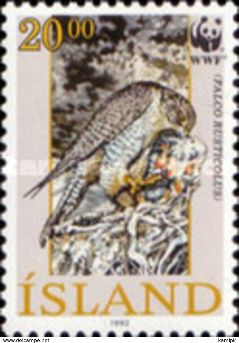 USED STAMPS Iceland - Protection Of The Environment - Icelandic Falcon  - 1992 - Used Stamps