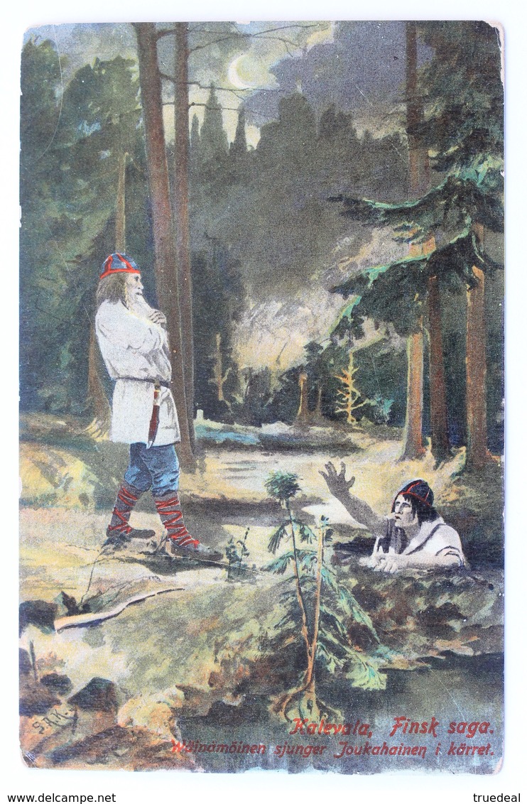 Kalevala. Finsk Saga. Väinämöinen Sjunger Joukahainen I Kärret. Suomi Finland - Finland