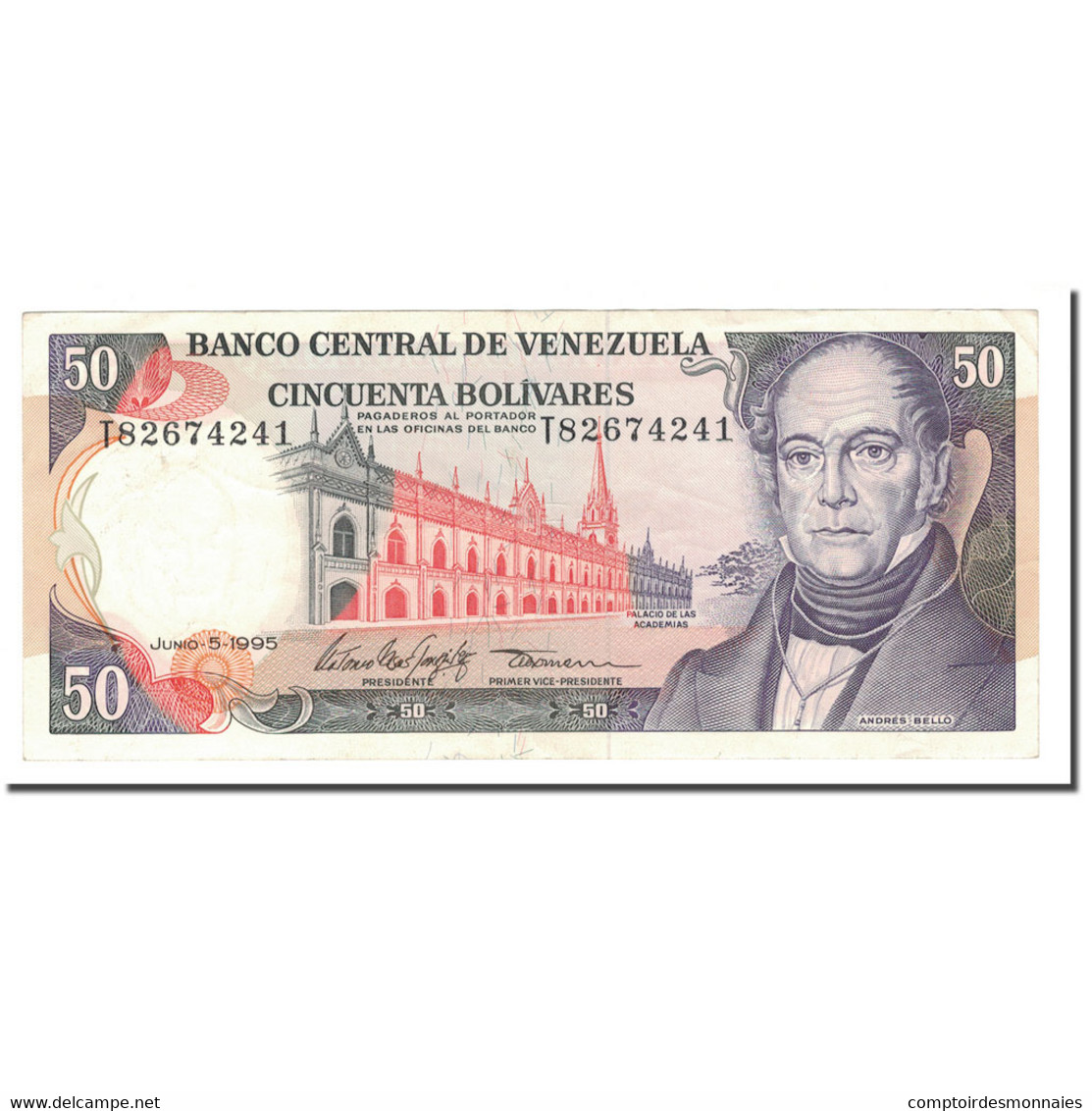 Billet, Venezuela, 50 Bolivares, 1995, 1995-06-05, KM:65e, SUP - Venezuela