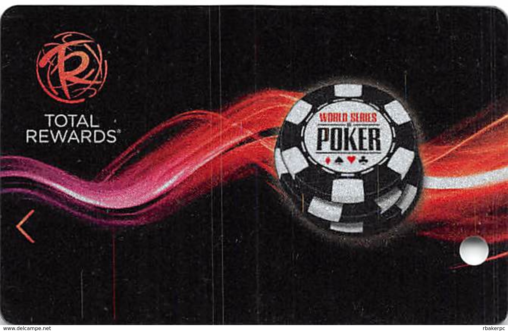 Harrah's Casino BLANK WSOP 2012 Slot Card - 3 Lines Text Bottom Reverse, 3rd Line Shorter Than 2nd - Casino Cards