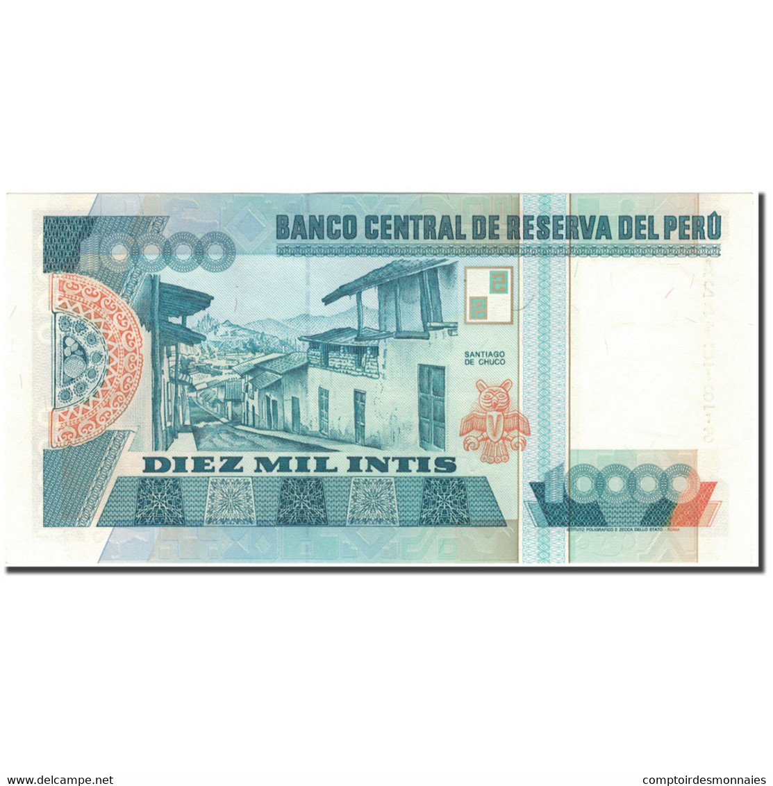 Billet, Pérou, 10,000 Intis, 1988-06-28, KM:140, NEUF - Pérou