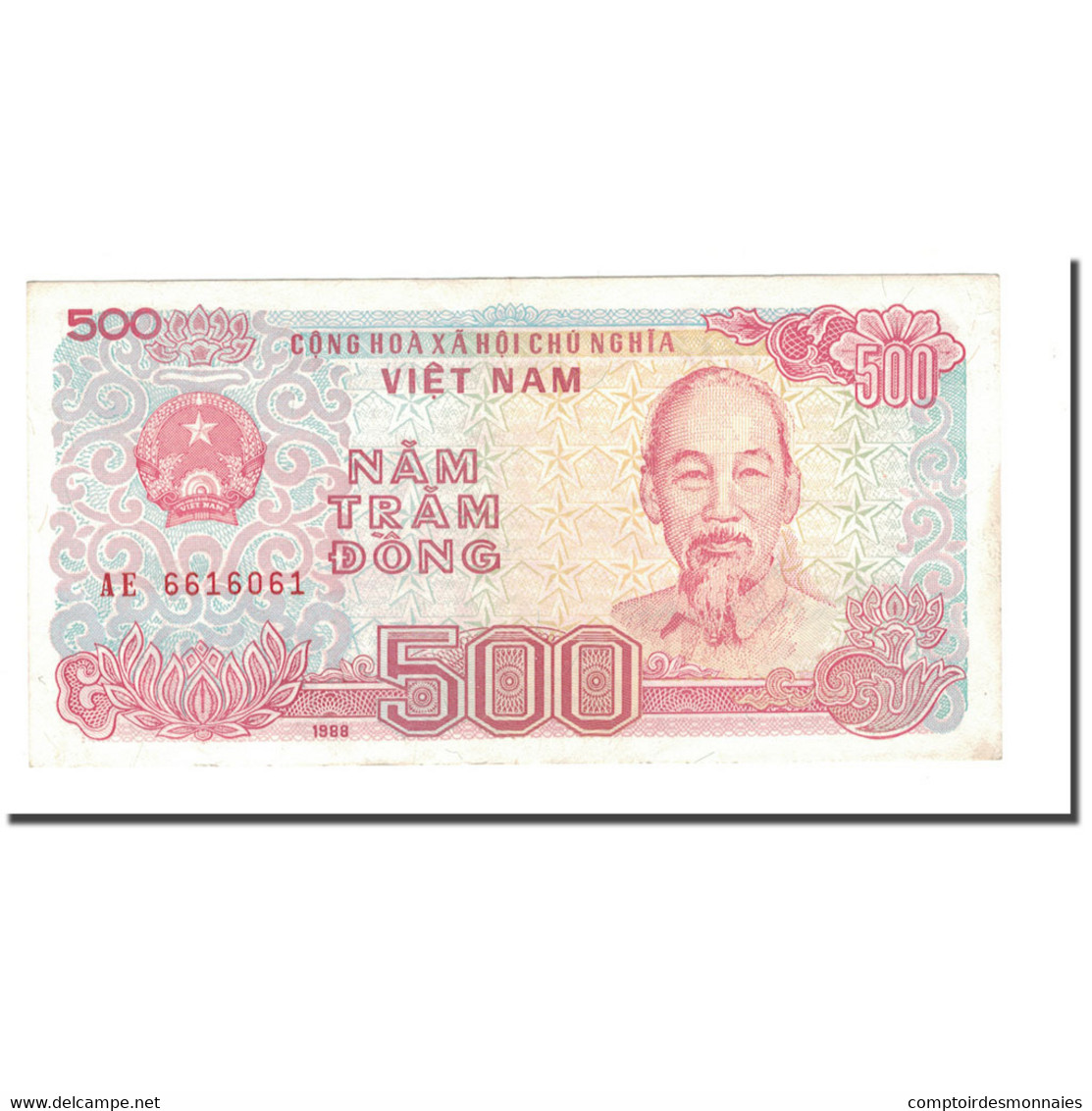 Billet, Viet Nam, 500 D<ox>ng, 1988, 1989, KM:101a, SUP - Vietnam