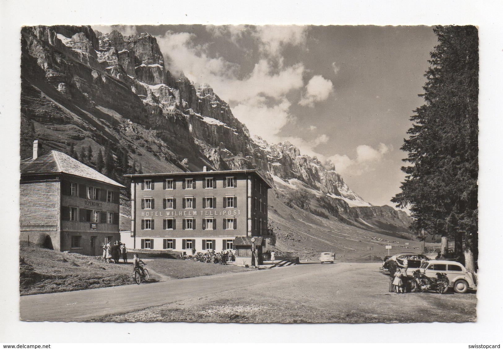 URNERBODEN Hotel Wilhelm Tell U. Post Tanksäule Auto Fahrrad Motorrad - Autres & Non Classés