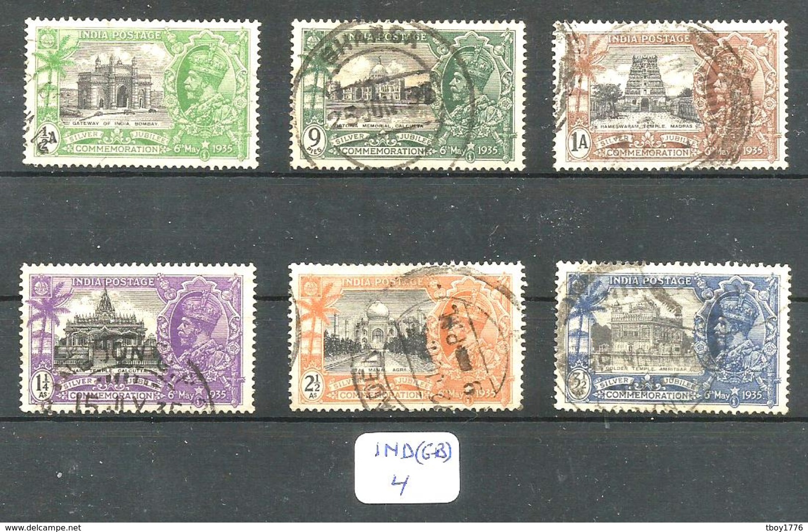 IND (GB) YT136/141 En Obl. - 1936-47  George VI