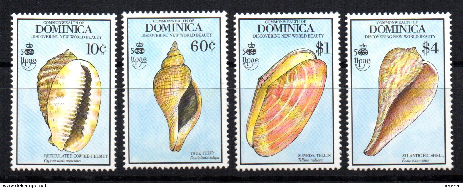 Serie Nº 1215/8  Dominica - Conchas