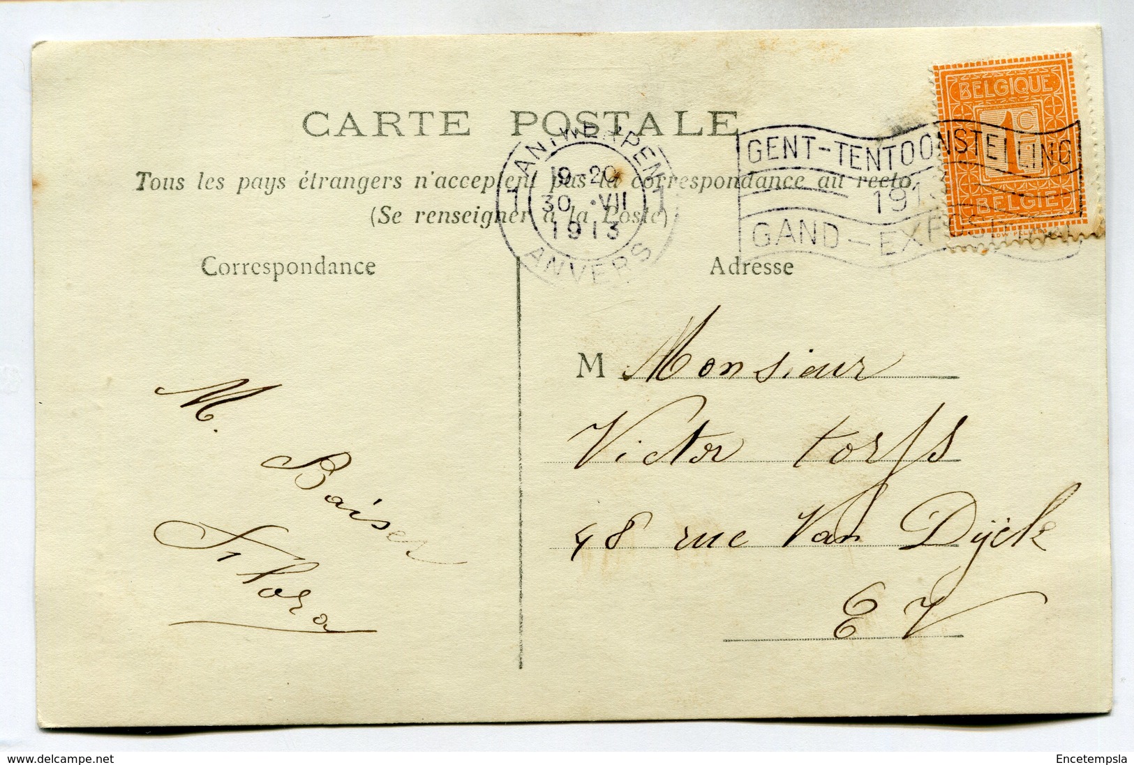 CPA - Carte Postale - Belgique - Couple - Nuit D'Amour - 1913 (SV6914) - Saint-Valentin