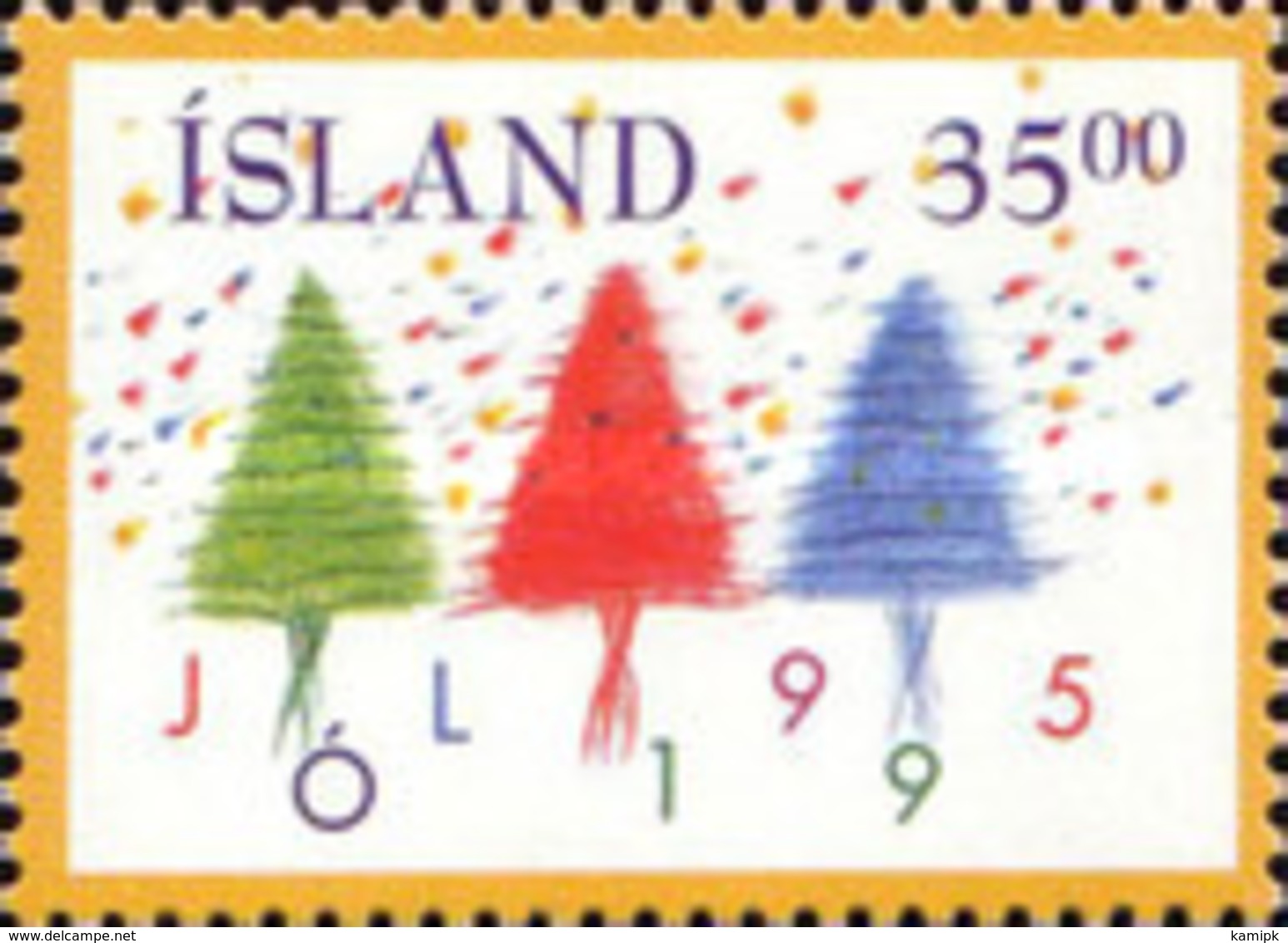 USED STAMPS Iceland - Christmas Stamps - 1995 - Oblitérés