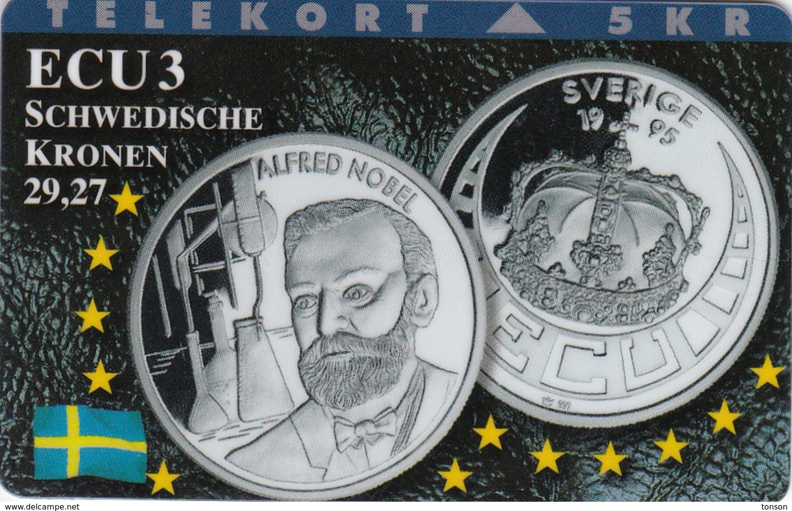 Denmark, TP 100A, ECU-Schweden, Mint, Only 1500 Issued, Coins, Flag, Nobel, 2 Scans. - Denmark