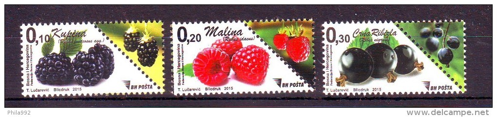 BiH Bosnia 2015 Y Flora Fruits MNH - Bosnie-Herzegovine