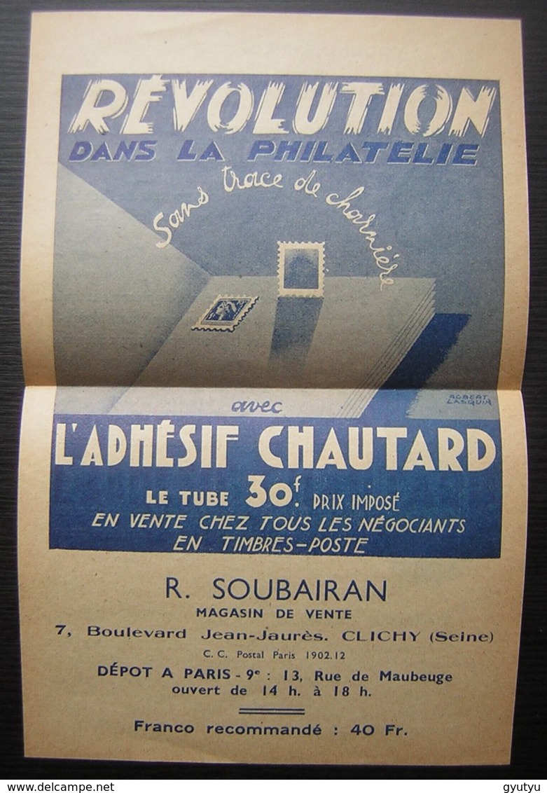 Clichy 1947 Imprimé Pour Nantes Avec Prospectus Adhésif Chautard (Maurice Mary), Bel Affranchissement - 1921-1960: Période Moderne