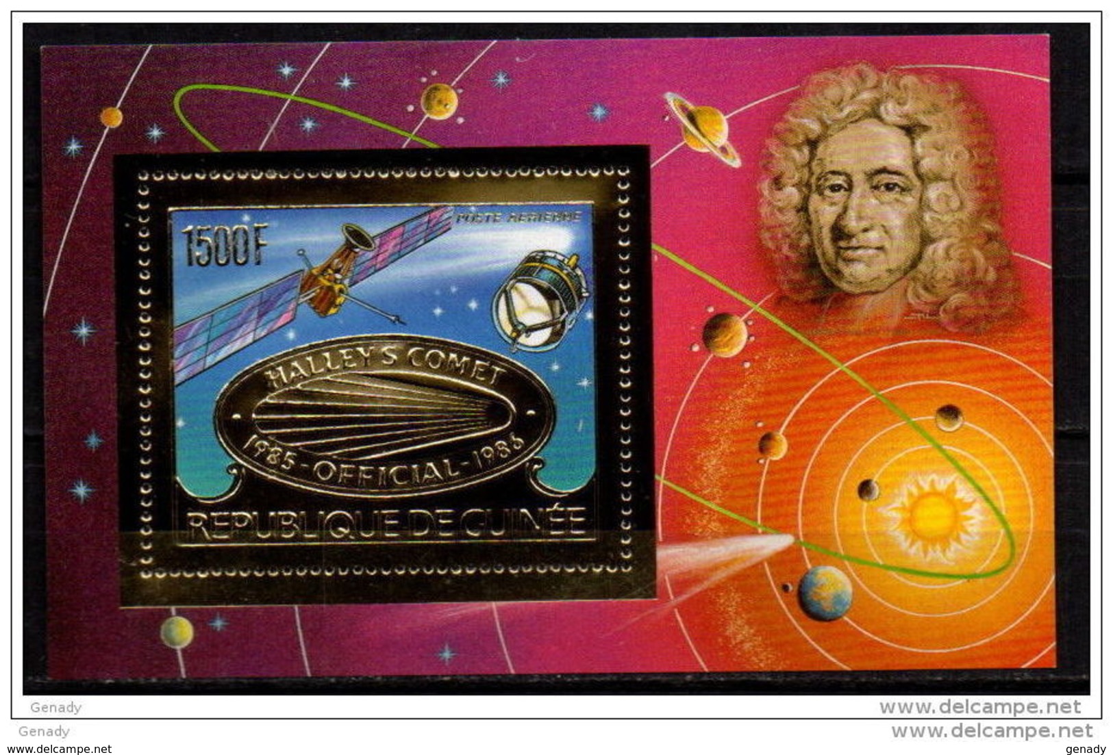 GUINEA 1986 SPACE GOLD MNH MI. BL. 219 - Other & Unclassified