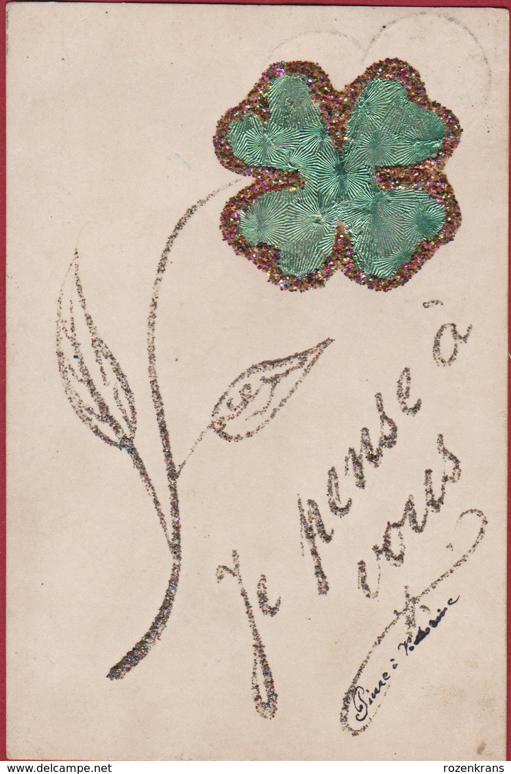 Postzegel Met Stempel Postkantoor Sint St Jansplein Antwerpen Anvers Place Jean Carte Fantaisie Viooltje Flower Fleur - Otros & Sin Clasificación