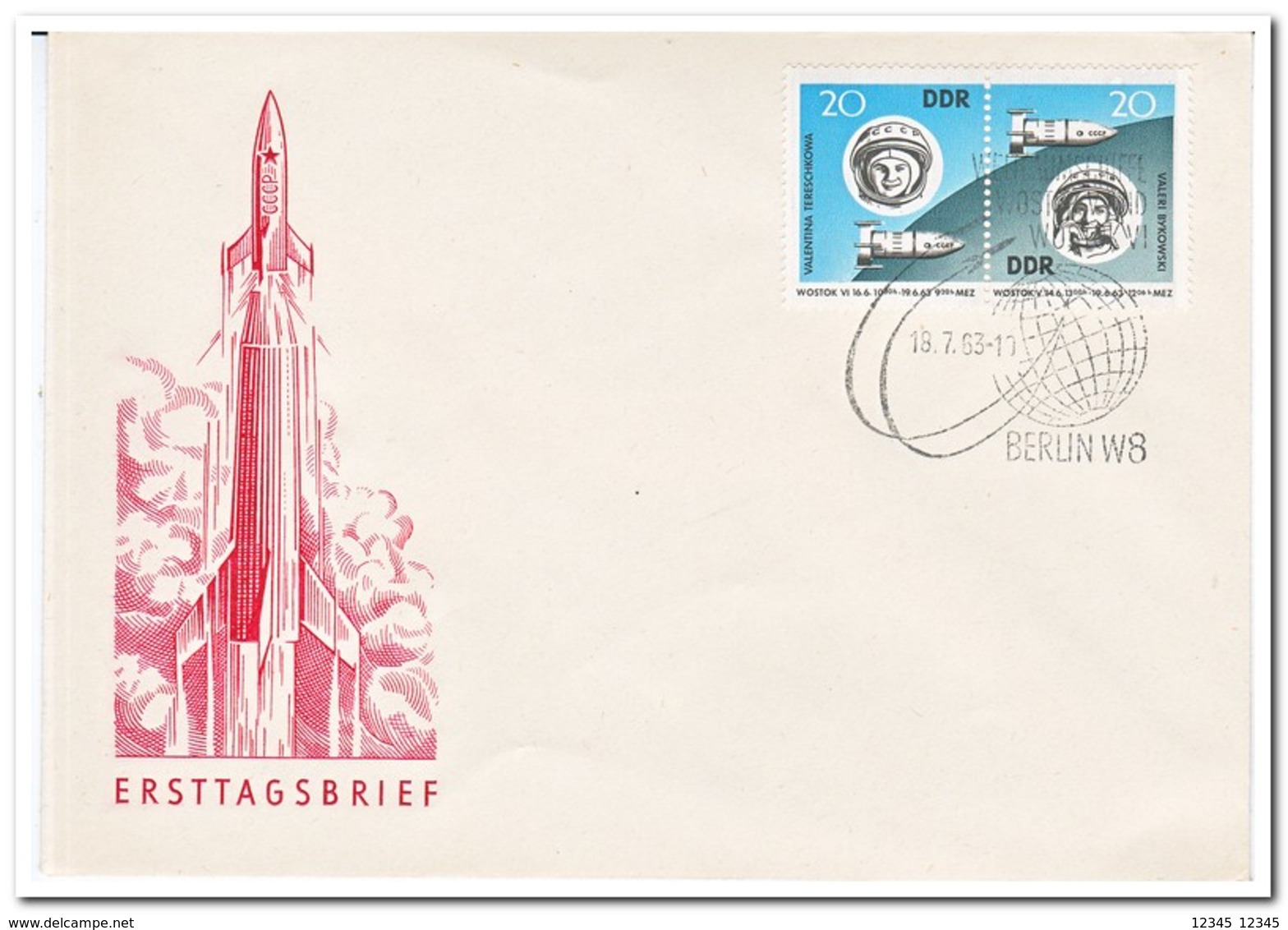 DDR 1963, FDC, Space - Andere & Zonder Classificatie