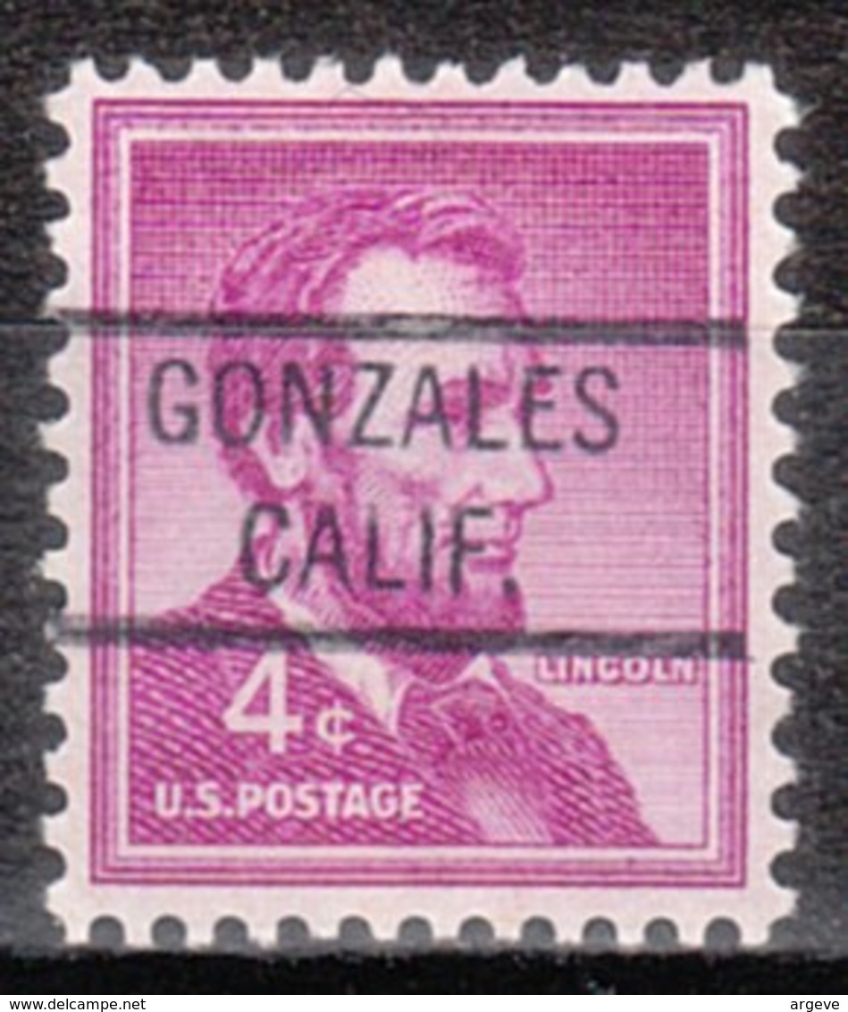 USA Precancel Vorausentwertung Preo, Locals California, Gonzales 841 - Precancels