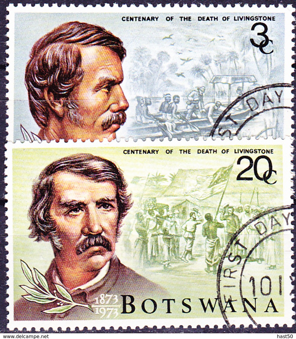 Botswana - 100. Todestag Von David Livingstone (Mi.Nr.: 100/1) 1973 - Gest Used Obl - Botswana (1966-...)