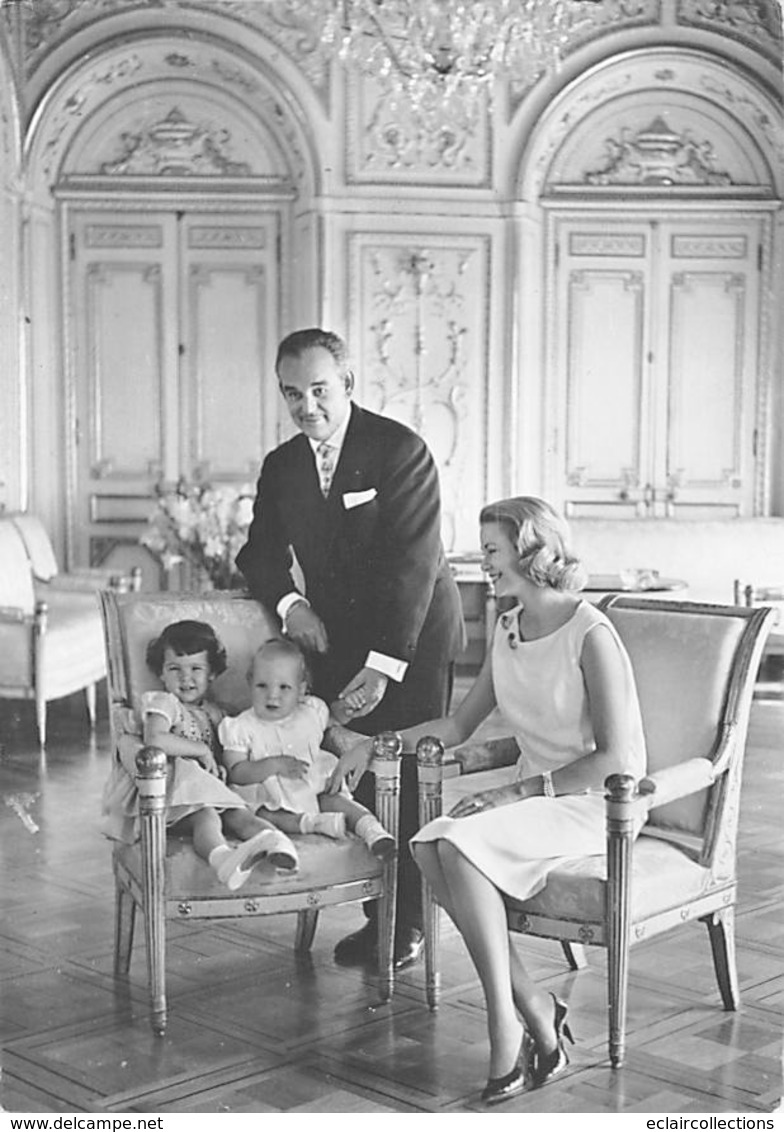 Thème Familles Royales  Monaco La Famille Princière Avec Grace Kelly 10 X 15 (voir Scan) - Royal Families