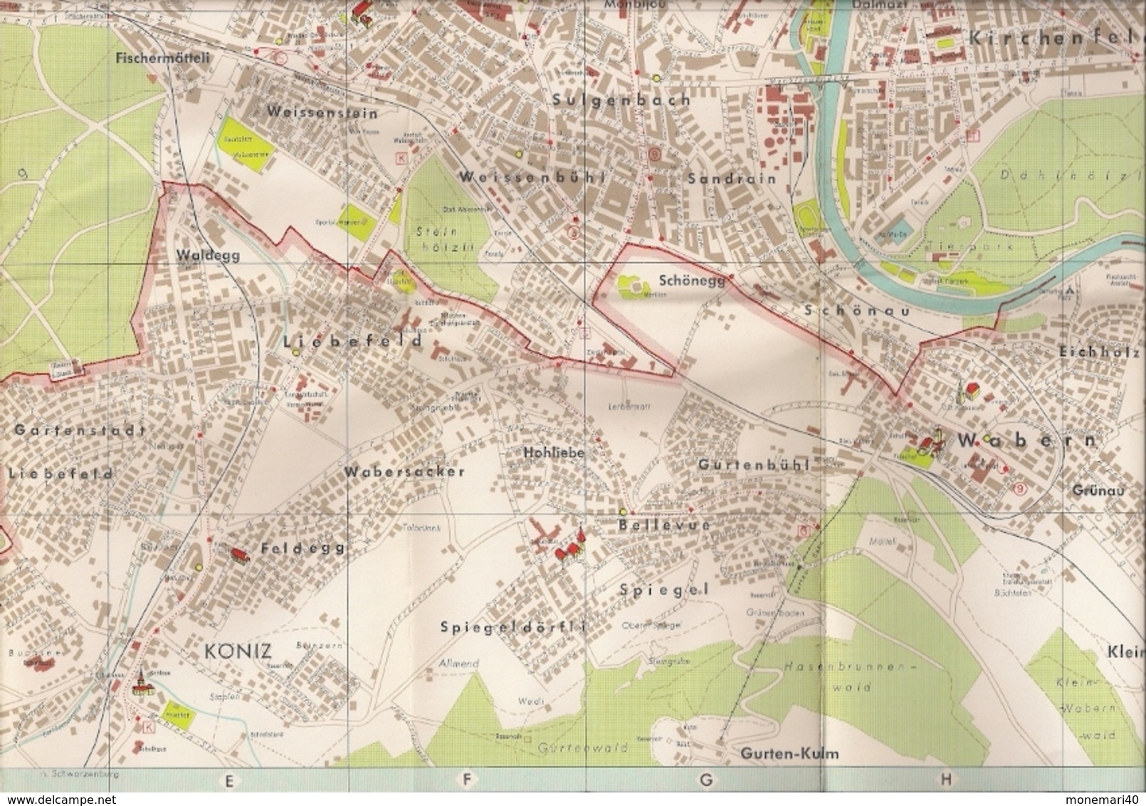 BERN (SUISSE) - PLAN DE LA VILLE Avec UN LIVRET Contenant La LISTE DES RUES (1966) - Autres & Non Classés