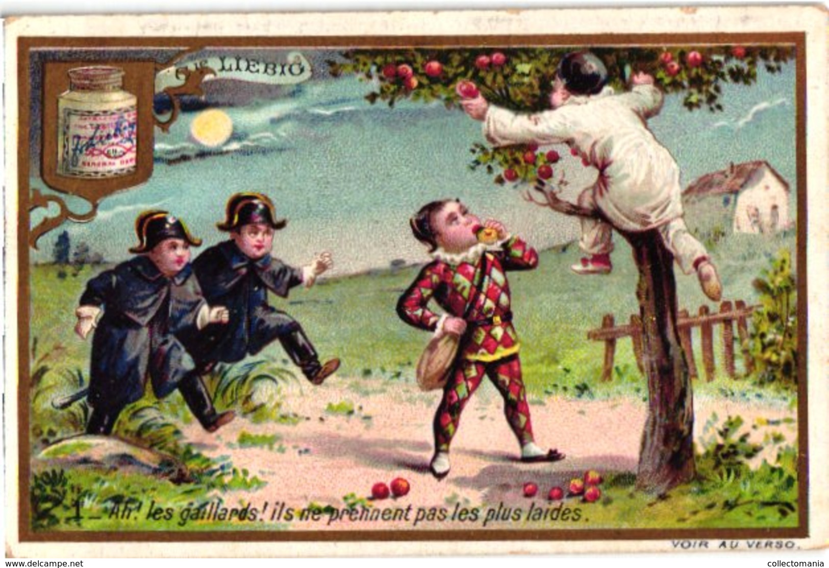 0478   Liebig 6 Cards--C1896 The Policemen & The Apple Thieves-Pierrot-Gendarmes-Litho - Liebig