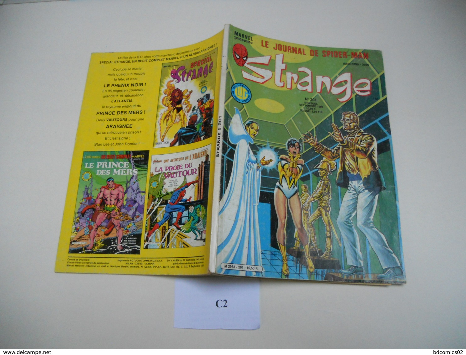 STRANGE EDITION LUG N°201 LA DIVISION ALPHA  L'ARAIGNEE + DAREDEVIL BE++ C2 - Strange