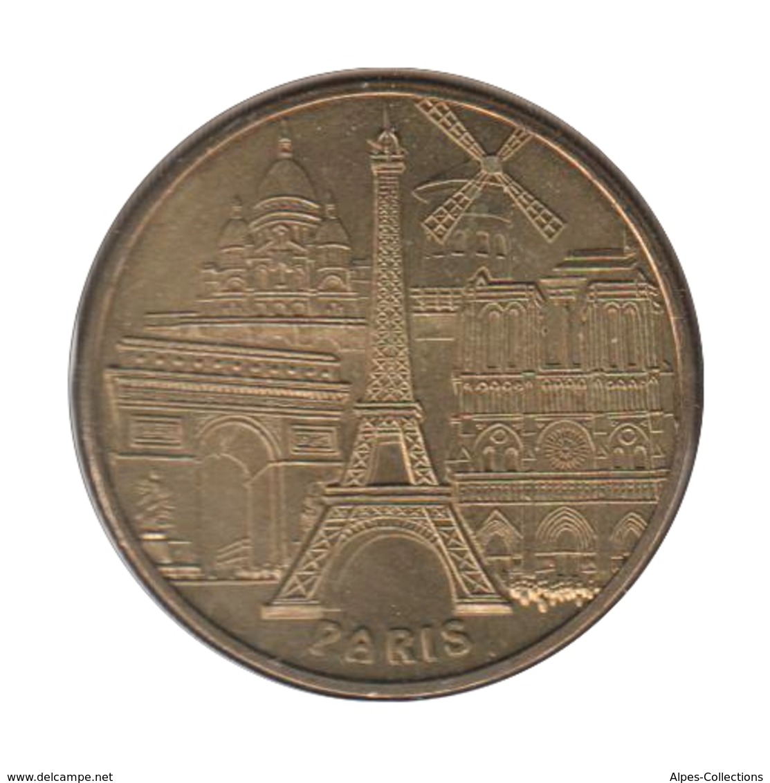 0243 - MEDAILLE TOURISTIQUE MONNAIE DE PARIS 75 - 5 Monuments Paris - 2013 - 2013