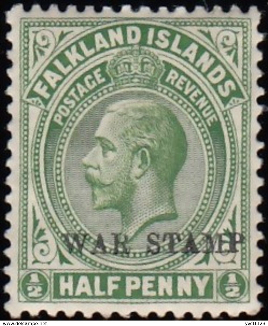 FALKLAND ISLANDS - Scott #MR1 King George V 'Overprinted' / Mint NG Stamp - Falkland